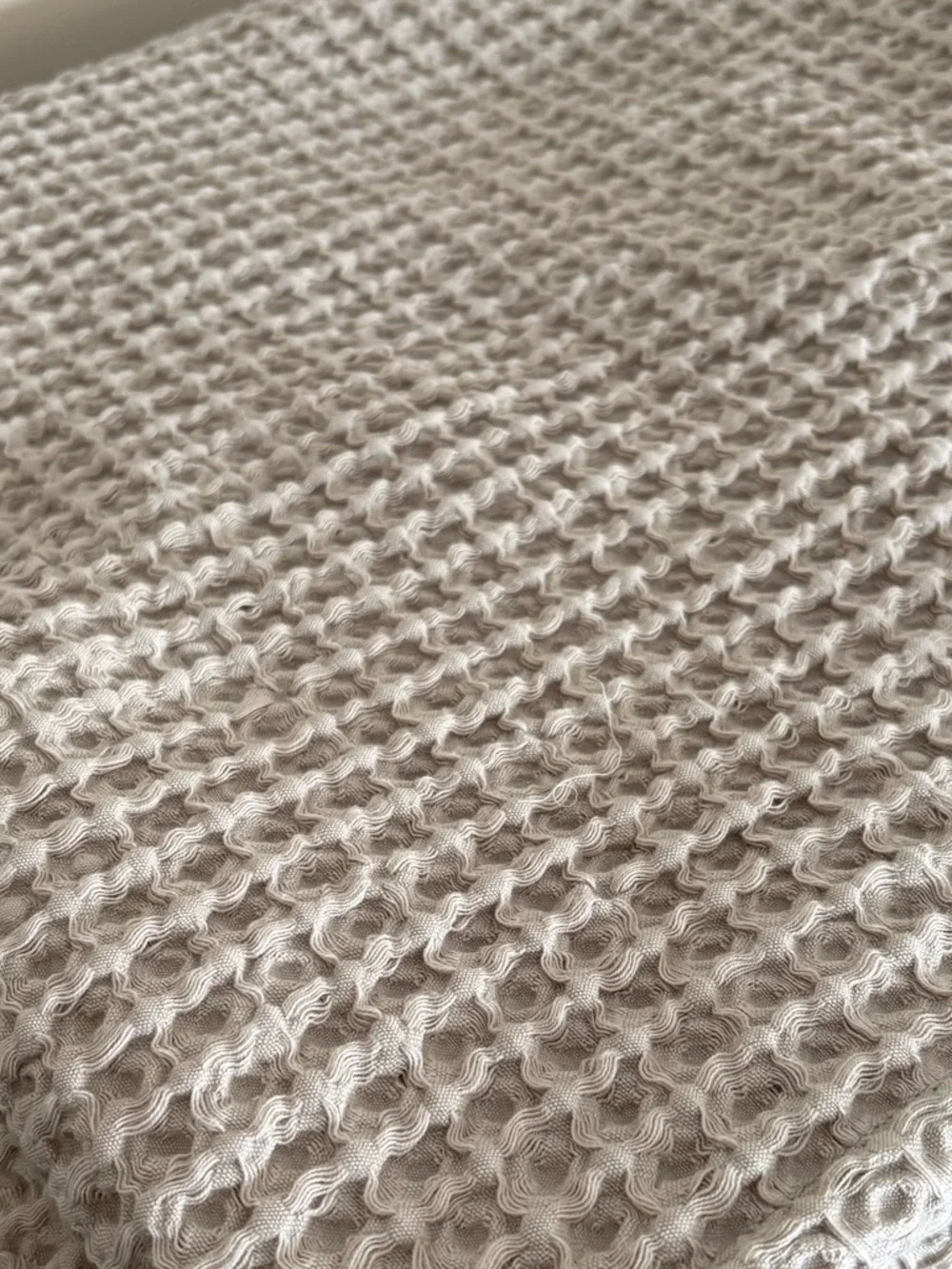 West Elm Waffle Weave Shower Curtain - Light Gray - Picture 6 of 6